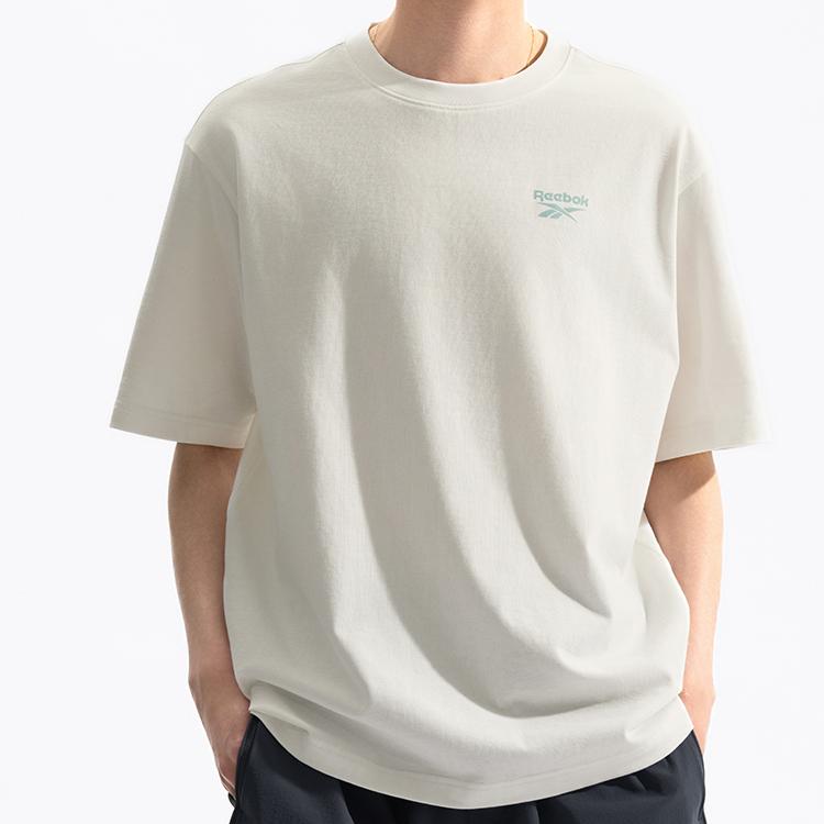 Reebok American Style Comfortable Versatile Casual Loose Fit Round Neck Printed Short Sleeve T-Shirt Unisex Tops White 24SRM431UGW1