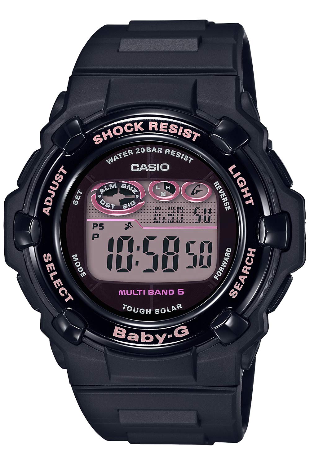 

[Casio] Baby Gee EL Backlight Type BGR-3000CB-1JF Women s Black
