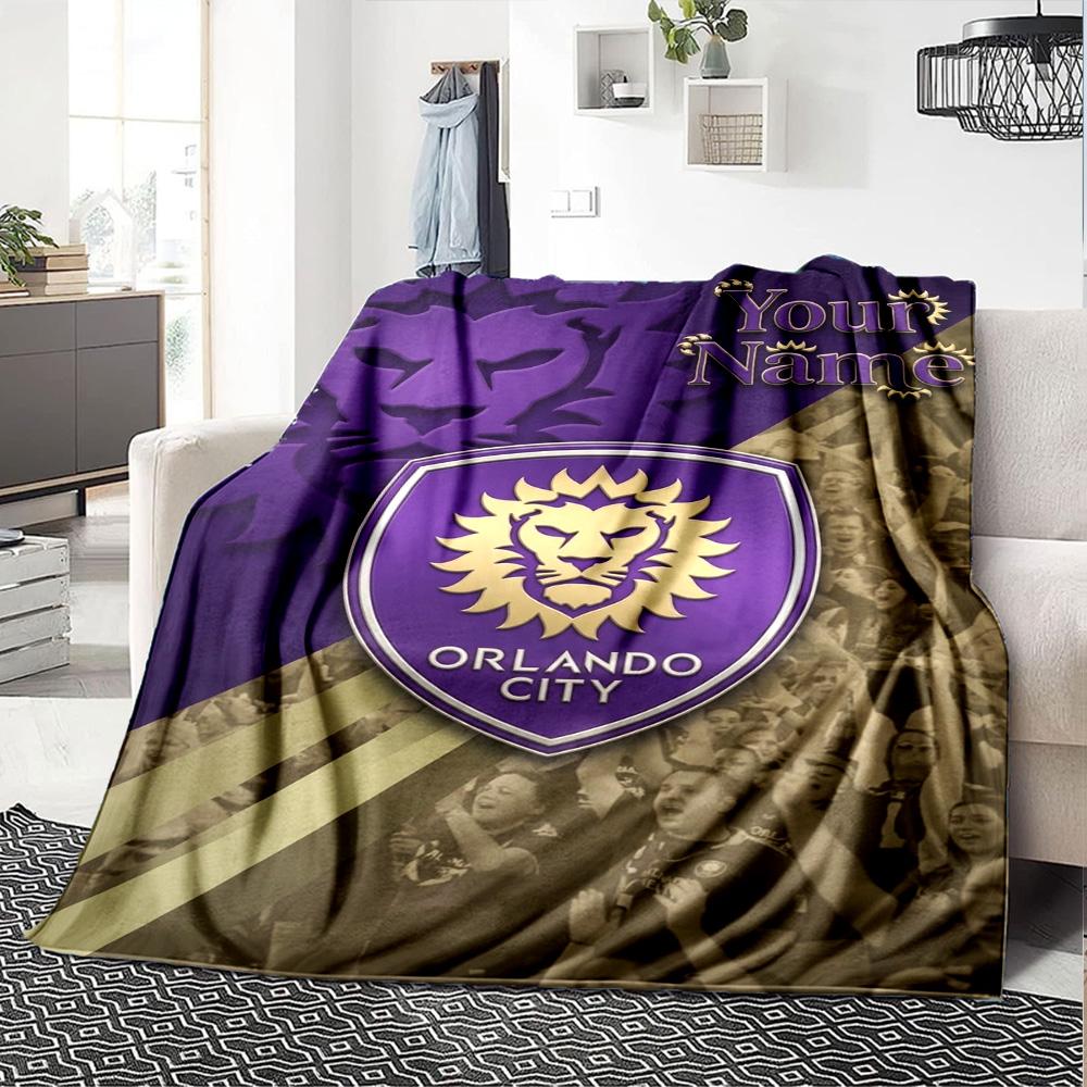 Name Individuell Orlando City SC Aufdruck Flanelldecke Hohe Qualität Warm Bequem Decke für Alle Jahreszeiten Perfekt für Geschenke Heimdekoration