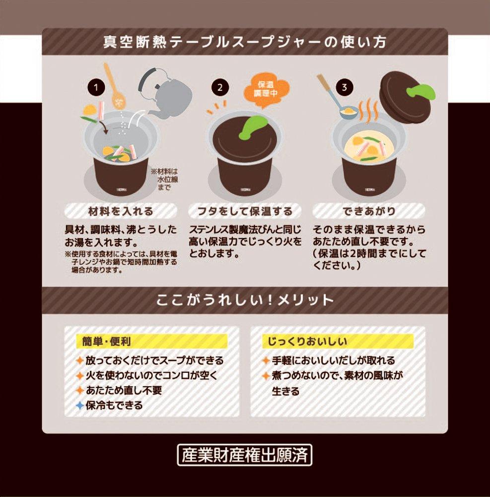 Termos Vakuově izolovaná stolní polévková nádoba 1L Mocha MC KJC-1000