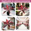 Large Realistic Artificial Fern Dragon's Blood Tree Plants, UV Resistant Fake Ferns with Pink Purple Leaves for Outdoor Garden, Patio, Wedding,