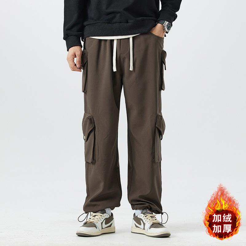 Spring and Summer New American Quick-drying Straight Overalls Men's Loose Trendy Brand Multi-pocket Boys' Drape Autumn Casual Trendy