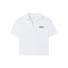 Solid Color Breathable Short Sleeve Polo Shirt Women Tops White F51W429102F-WT