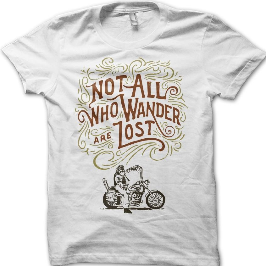 

Biker Not All Who Wander Are Lost Vintage Biker Motorcycle Classic T-Shirt 06127 5XL різнокольоровий