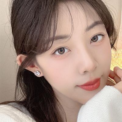 Zircon Rabbit Earrings Exquisite Small High-end Stud Earrings Fashionable and Versatile Light Luxury Temperament Earrings