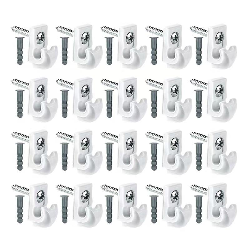 

20pcs Screw In Ceiling Hooks Heavy Duty Hooks Light Hanger Hook for Secure Mounting Of Hanging Lamp & Plant Holders белый