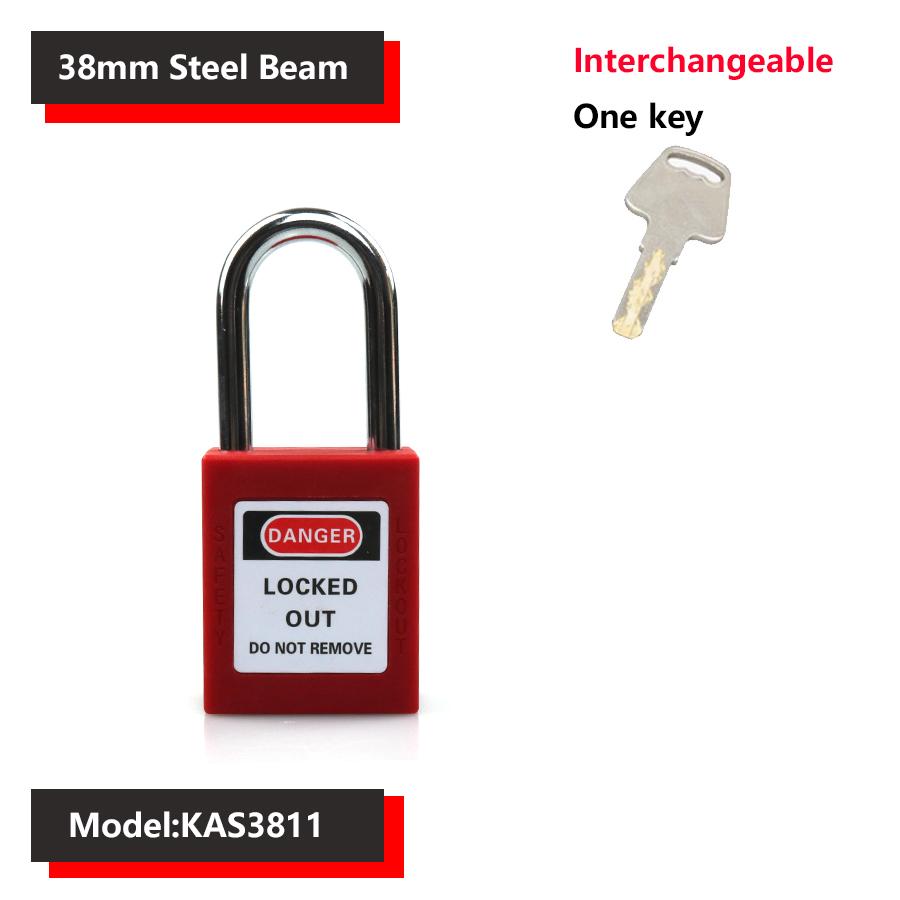 38mm Industrial Safety Padlock LOTO Lockout Nylon Engineering Shackle Personal Energy Lockout Direct Multiple Specifications 6