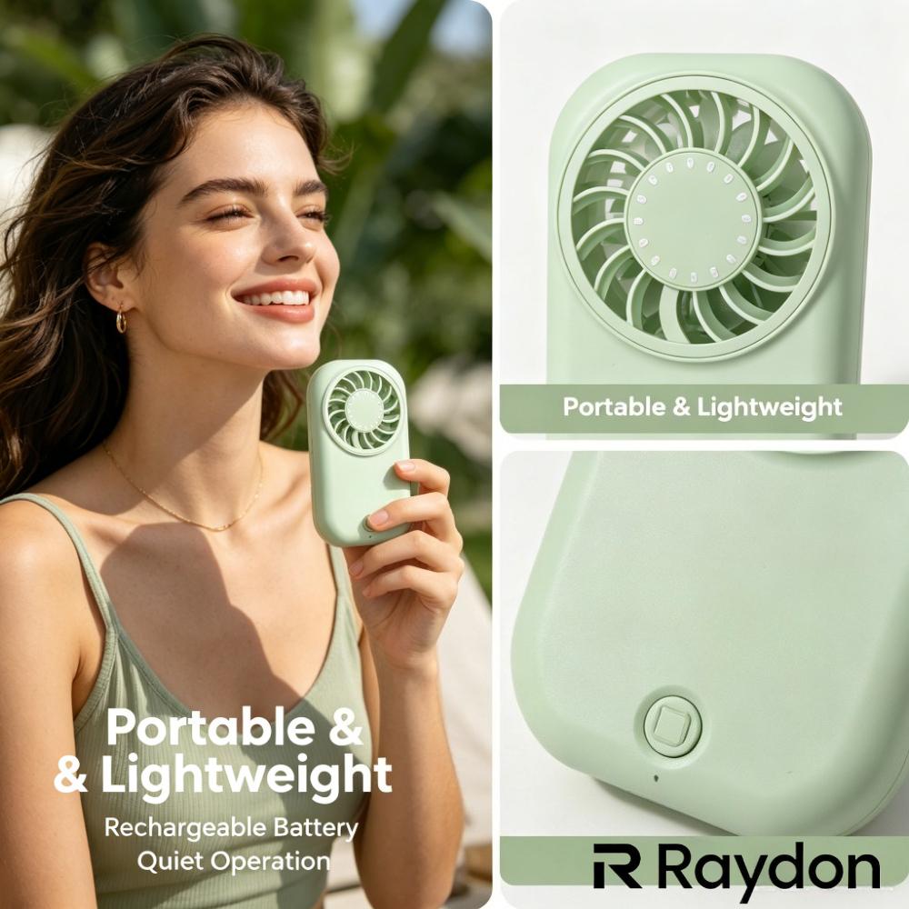 1pc Portable mini handheld fan, USB rechargeable pocket portable fan, ultra-thin card style 5-speed wind adjustable strong wind small fan, silent 