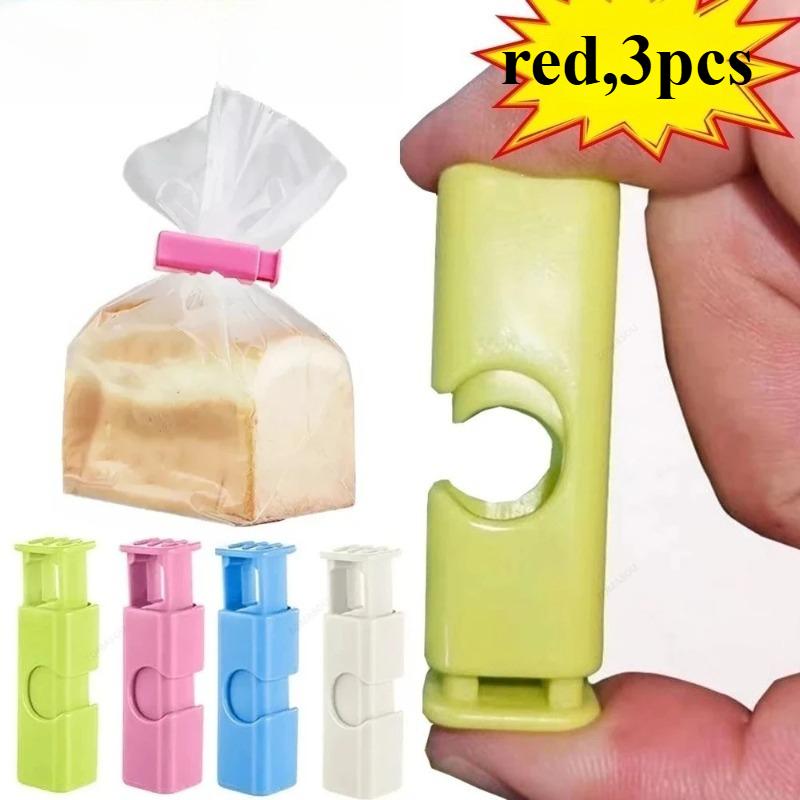 15pcs Food Sealing Bag Clip Reusable Fresh Food Storage Tools Plastic Sealer Clamp Snack Bread Seal Bag Home Kitchen Storage Clips