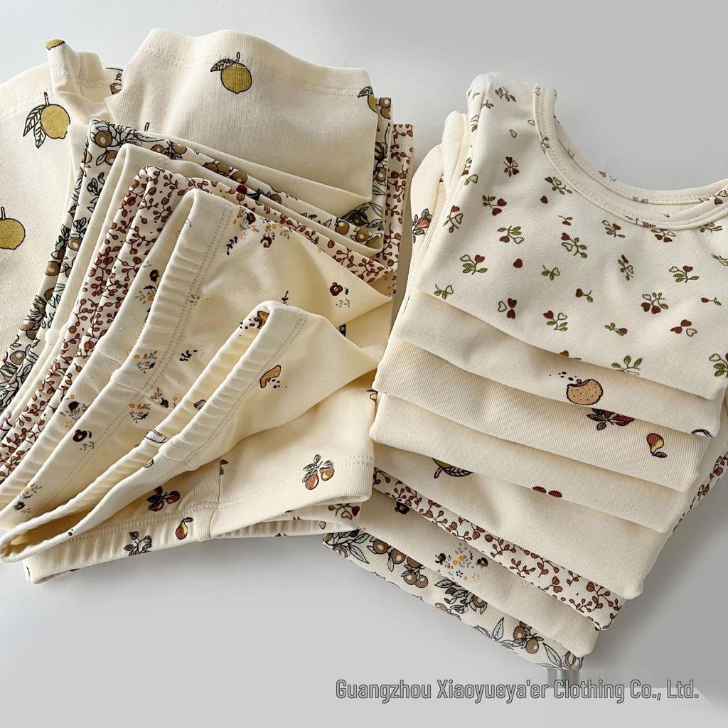 Danish-style Cotton Girls' Summer Pajama Set - Short Sleeve