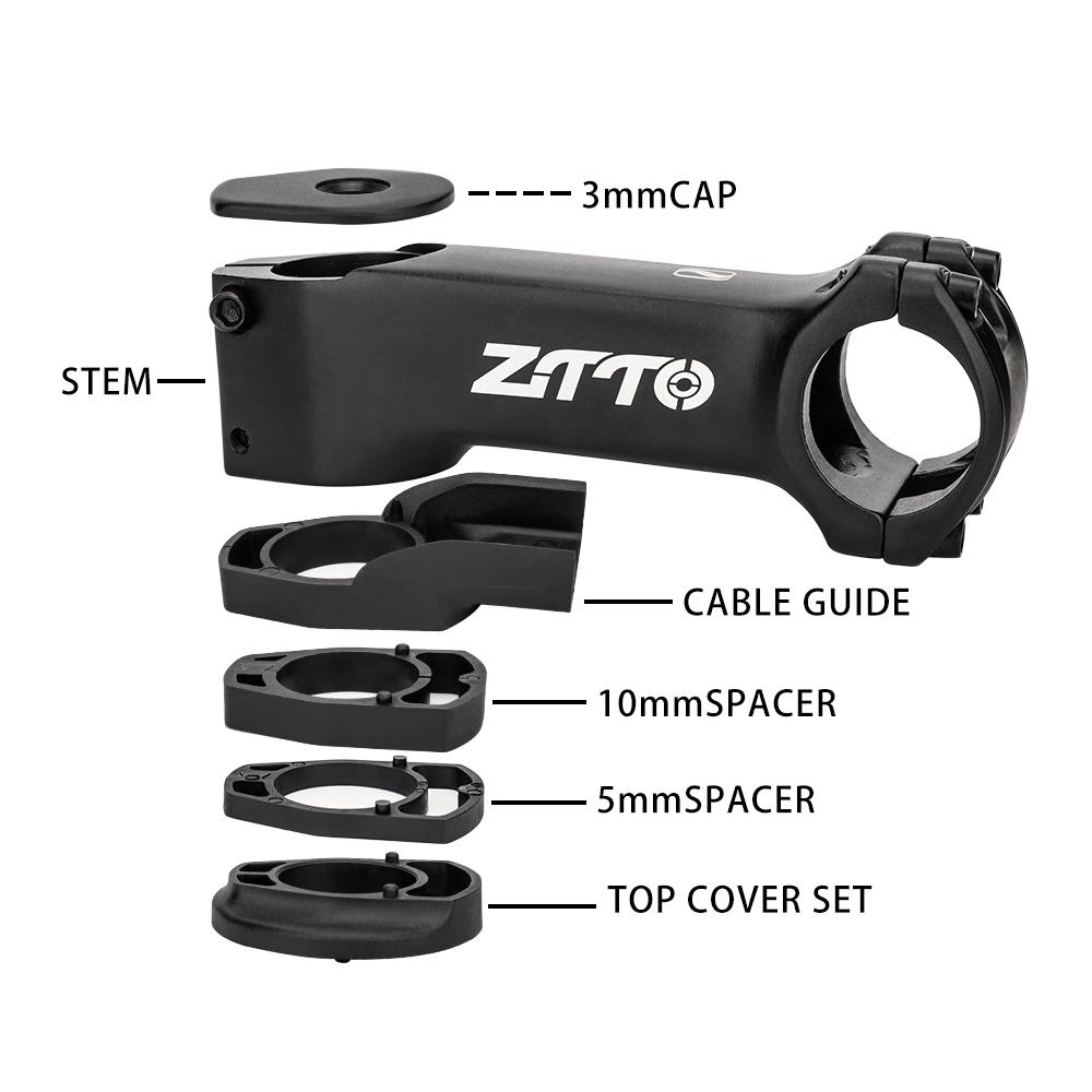 ZTTO 80/90/100/110/120/130MM Bicycle Internal Cable Routing Stem with Spacer 28.6mm-31.8mm Handlebar Bike Internal Wiring Stem
