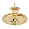Handheld Taper Candle Holder Round Bottom Brass Candlestick Holder  Christmas Decor