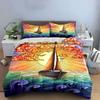 Sailing Sunset Ocean Decor Soft Comfortable Duvet Cover Bedding Set Included 1*Duvet Cover & 2*Pillowcases Gift