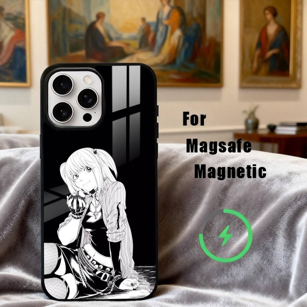 M-Misa D-Death-H N-Note-E Phone Case For iPhone 17,16,15,14,13,12,Plus,Pro,Max for Magsafe Magnetic Wireless Charging