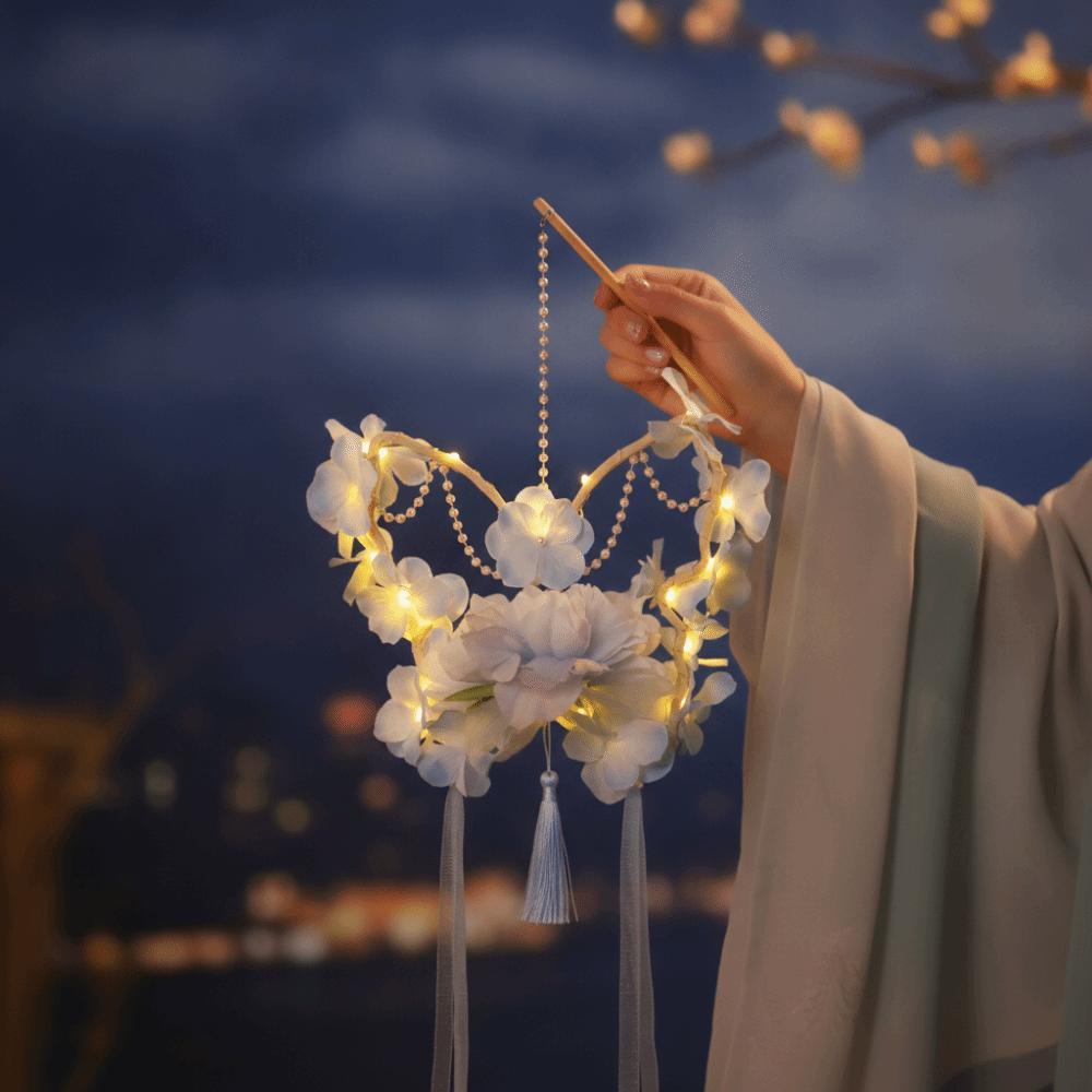 Luminous Bunny Lantern Glowing Handheld Light Butterfly Lantern Flower Lamp Mid-Autumn Festival
