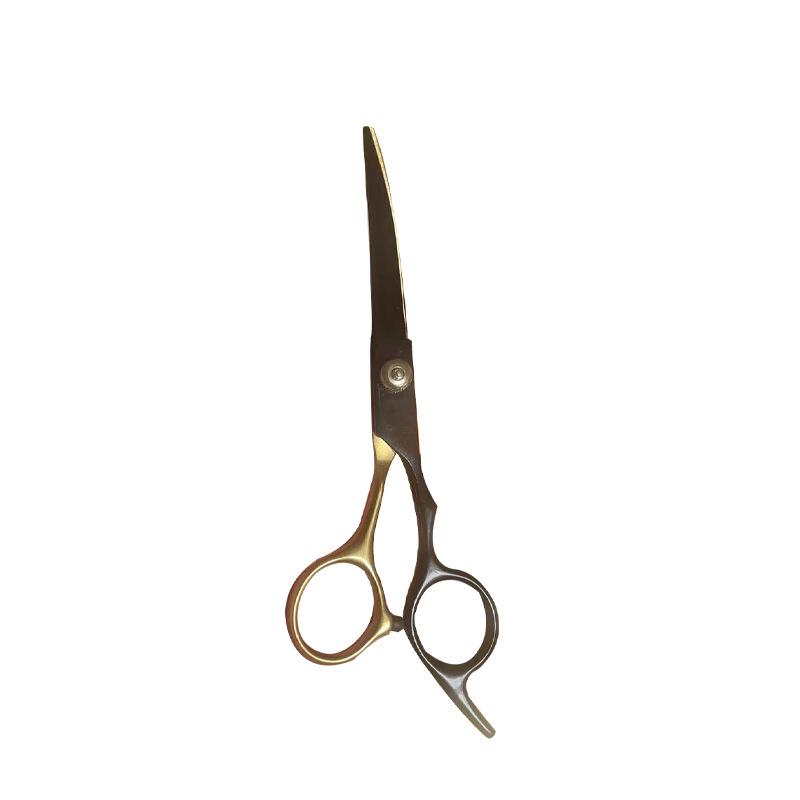 Black Gold Hairdressing & Pet Scissors Set - Serrated, Flat, Bangs, Oblique Tail.