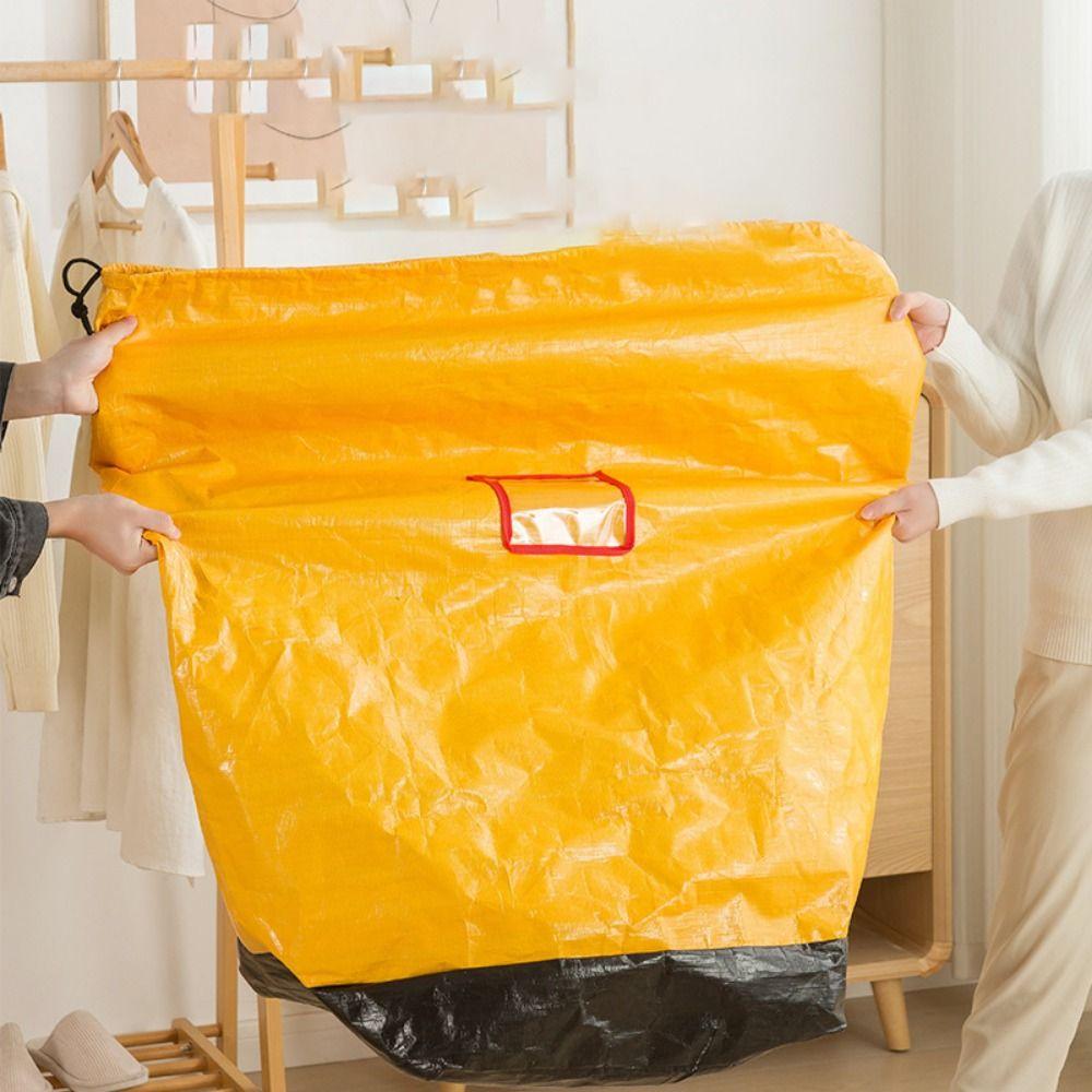 Large Capacity Express Transport Packing Bag Plastic Draw Rope Woven Bag Move House