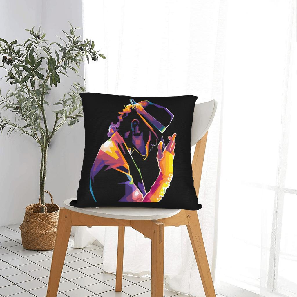 Mj King Of Pop Square Pillow Case Polyester Decorative Pillow Pillowcover Home Decor