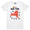 VOICEART Welcome To New York Geography Map Graphic T-Shirt with Premium Design