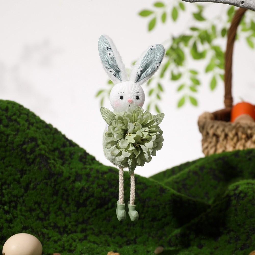 Colorful Bunny Doll Ornaments Cute Rabbit Hanging Ornament Easter Rabbit Pendant Festival Party