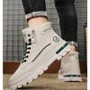 New Winter Plush  Thick Warm Men's Cotton Shoes Trendy Outdoor High Top Male Snow Boots