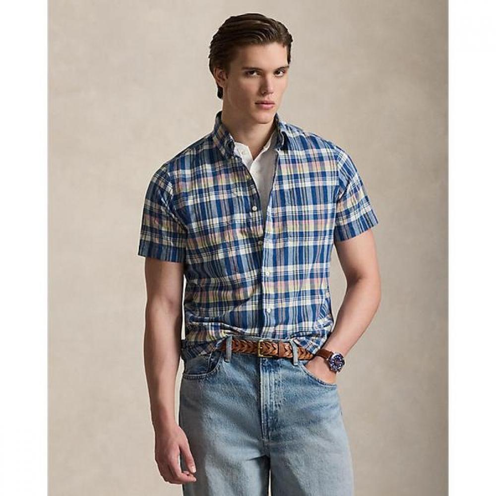 Polo Ralph Lauren Men S claSSic Fit Indigo madraS Shirt Mnpowov1n820987101 XS