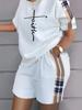 Casual Top & Shorts Set Sets Casual Short Sleeve Tshirt Outfit Women Summer Gradient 3D Print Pocket Short Sets Suit Female T Shirt Shorts