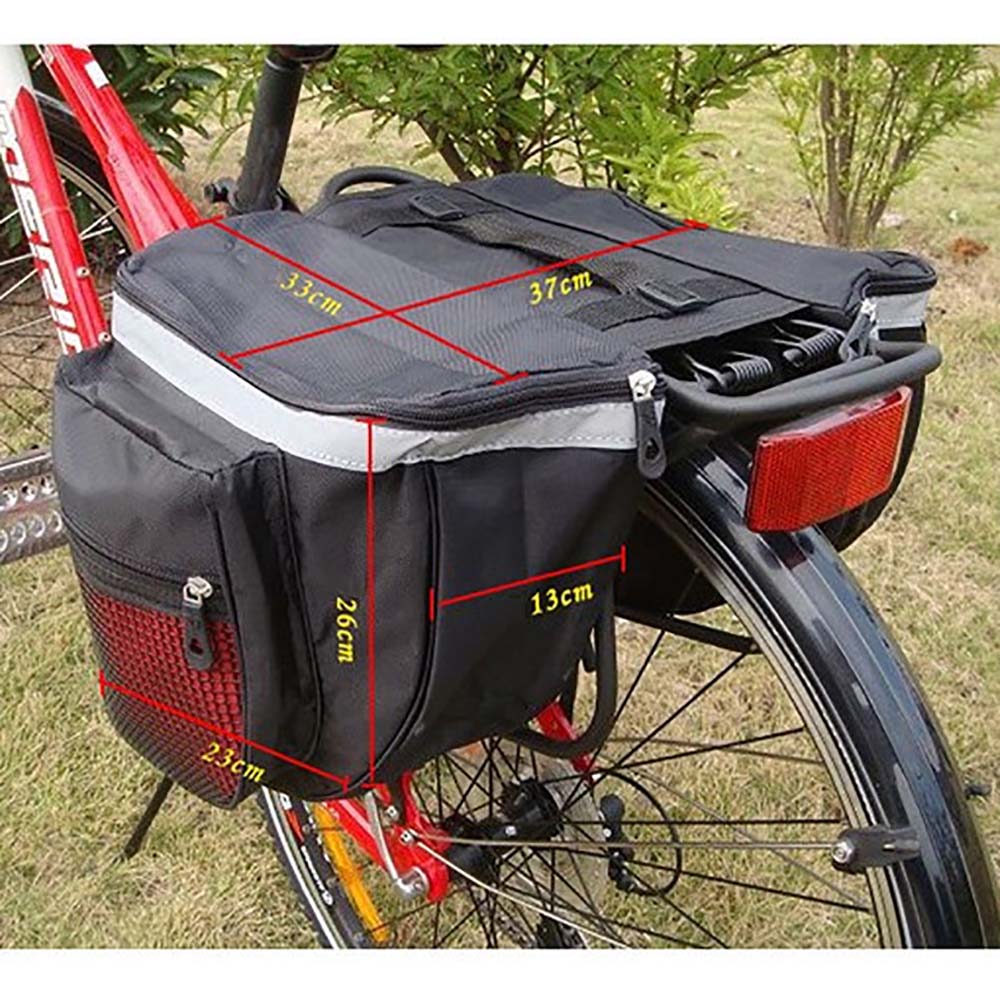 Red Waterproof Double Bike Bags, Bicycle Rear Seats, Package