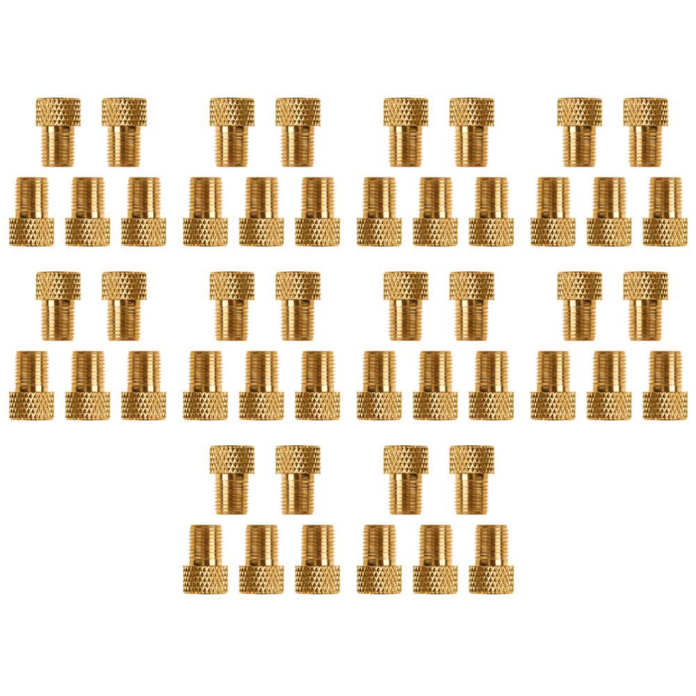

50/100Pcs Tire Valve Connectors Aluminum Alloy Bike Tire Air Valve Connector Copper Tire Valve Connector Bicycle Accessories