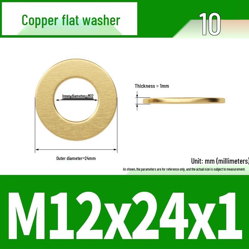 Ultra-Thin Brass Flat Washer Round Shim (Sizes M2-M20)