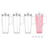 40 Oz Acrylic Snowglobe Tumbler with Handle, 4 Pack Pre-Drilled Double Wall Acrylic Clear Cup Tumbler for Glitter Snow Globe Diy