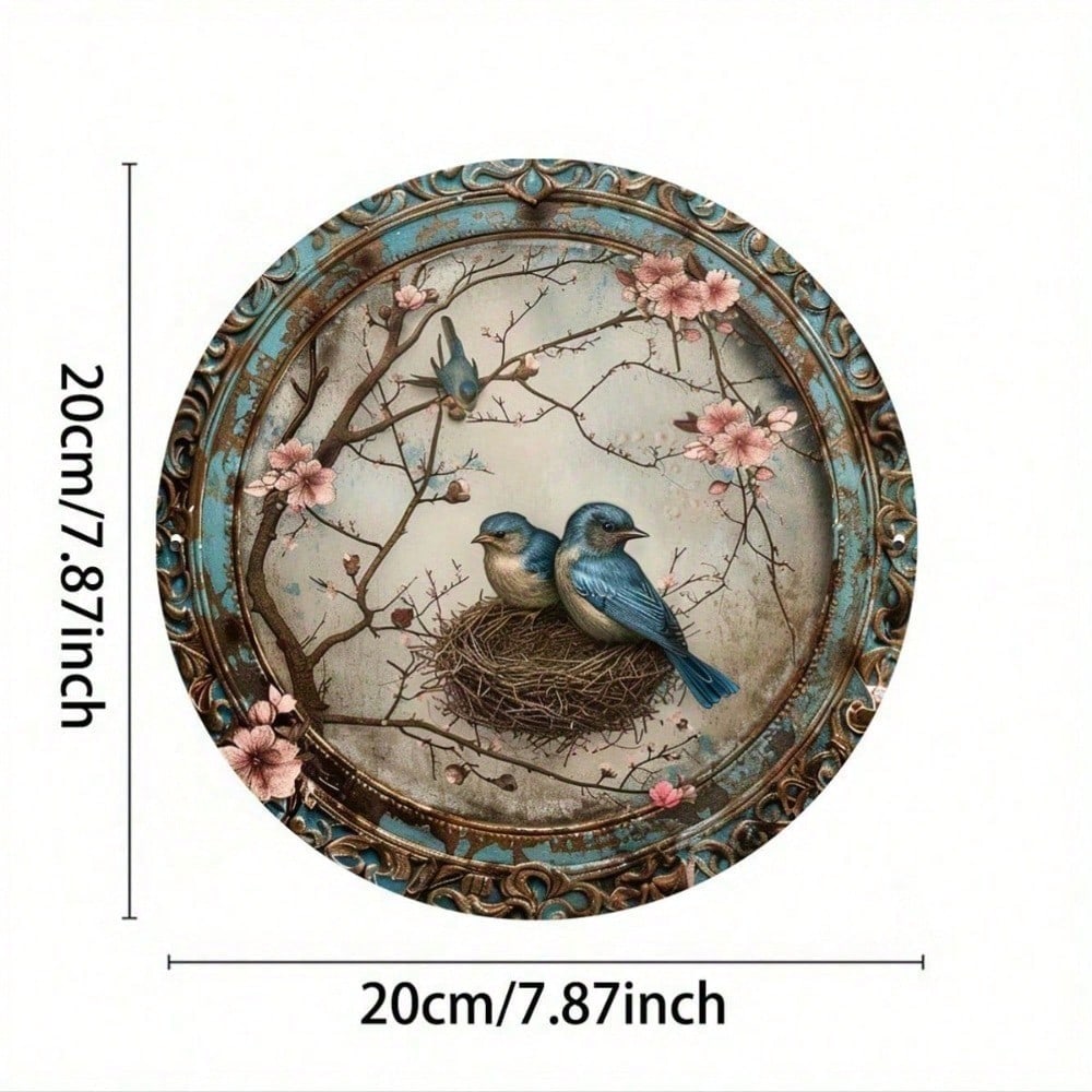 Retro Round Metal Sign for Shop Decor