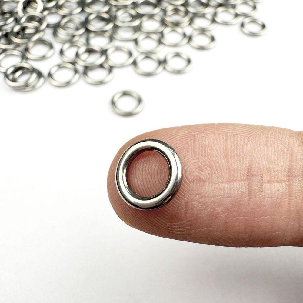50pcs Solid Ring Fishing Split Rings 50pcs Pack Jig Rings Assist Hook Rings  Freshwater Fishing