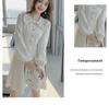 Beaded Petite Wool Knit Dress with Doll Collar for Women - Slimming, Age-Reducing Autumn Winter Layer