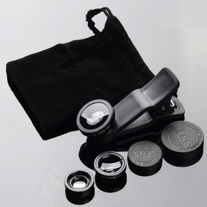 Lightweight Camera Lens for Universal Cell Phone 1 Set 3In1 Mobile Phone Fish Eye+Wide Angle+Macro SJJT01