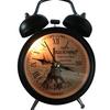 Classic Vintage Silent Metal LED Night Light Twin Bell Alarm Clock Ticking Retro Tableclock