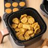 2 szt. Kwadratowe silikonowe wkłady do frytkownicy beztłuszczowej 8 cali Wielokrotnego użytku Koszyk do frytkownicy beztłuszczowej Garnek Wielokrotnego użytku Wkład do piekarnika Blacha do pieczenia do kuchni Mata do frytkownicy beztłuszczowej Akcesoria
