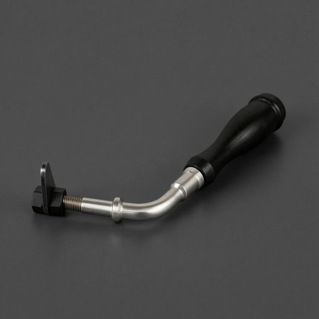 Fireplace Handle with Insulated Grip Threaded Metal