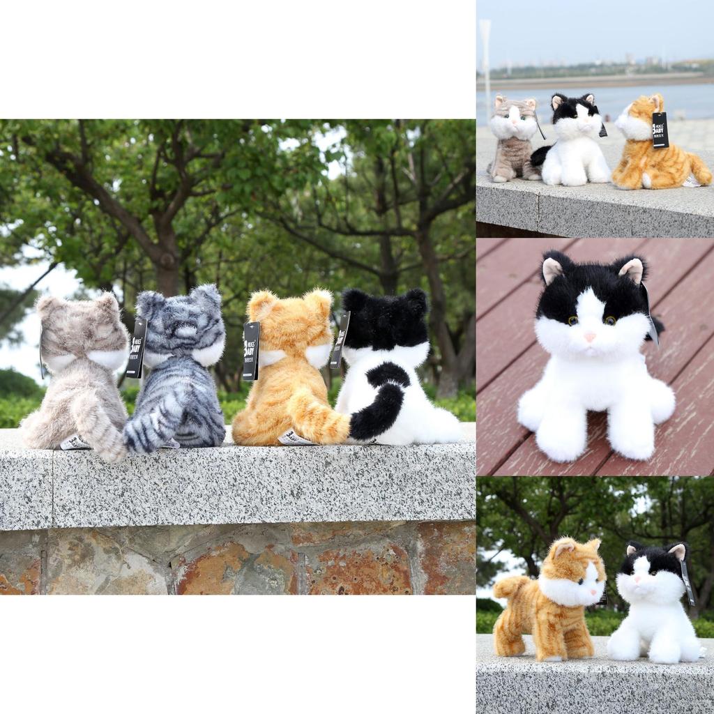 Cute Orange Gray Blue Yellow Cat Plush Doll Children Toy For Kids And Babies Gift
