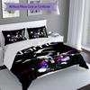 3pcs Custom Name Michael Jackson Set,Includes 1 Duvet Cover and 2 Pillowcases,All-season Bedroom Decor
