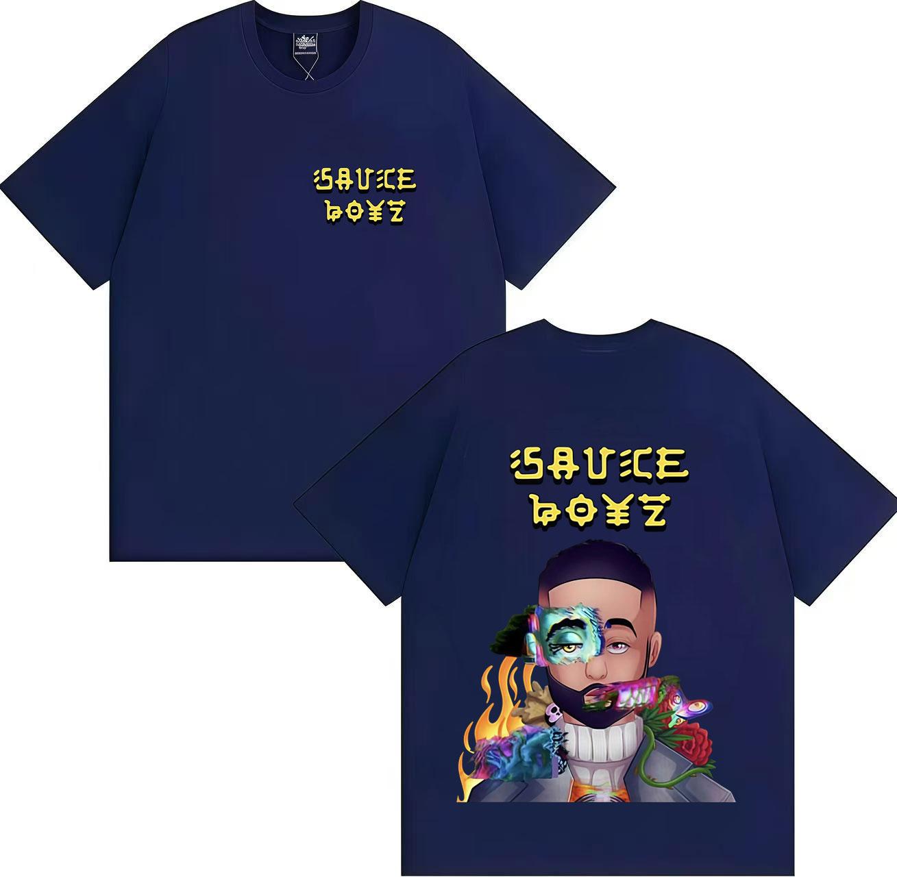 

2025 Summer Hiphop Rapper Eladio Carion Tour Tshirt Mens Fashion Cotton Shirt Oversized Shortsleeved Tshirt Street 4XL