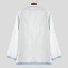 INCERUN Spring Men Lapel Neck Long Sleeve Stitching Button Thin Blazer Coats