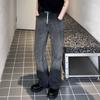 Retro washed gradual change jeans men's Korean version loose straight pants summer thin casual wide legs
