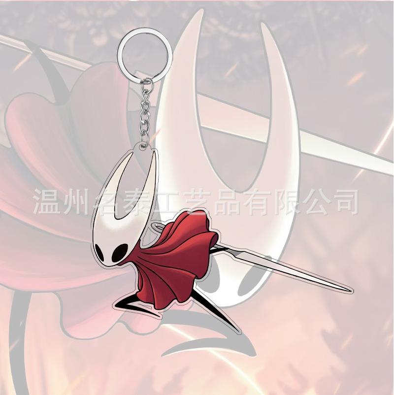 Anime Hollow Knight Silksong Porte-clés Acrylique Accessoires Charms de Sac Créatifs Pendentif de Sac à Dos Porte-clés Drôle Cadeau pour Fans
