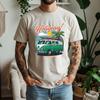 Summer 100% Pure Cotton T-Shirt Retro VW Bus Beach Surf Graphic Street Cool Casual Tee Short Sl