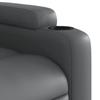 Electric Recliner Chair with Rising Function Gray Faux Leather