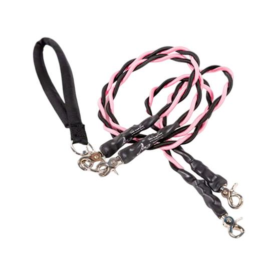 Dvojité bungee vodítko pro psy Bez zamotávání 360stupňová otočná karabina Dvojité vodítko pro psy Vodítko pro výcvik chůze se psem Rozbočovač pro střední a velká plemena