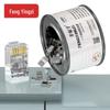 Conector RJ45 Blindado CAT6 (Pacote com 100 unidades)