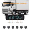 Solar Power TMPS LCD Display LCD Security Alarm Tire Pressure Monitoring For Truck Bus Car Tyre Temperature Alarm System With 6 External Sensors