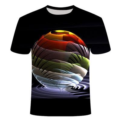 Flying Dart Plate Colorful Pattern 3D Printed Short Sleeve T-shirt Personalized Half Sleeve Top T-Shirts Men’s